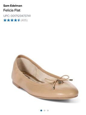 Sam Edelman Felicia Flat Women's Nude Patent Leather Ballet Flat